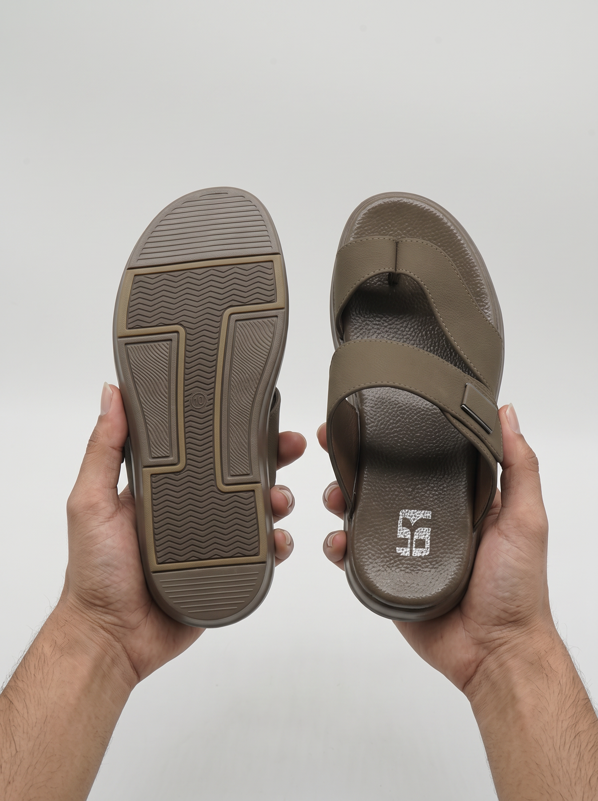 Men’s Comfort Toe-Loop Slide Sandals – Black Casual Open-Toe Slippers with Adjustable Upper Strap