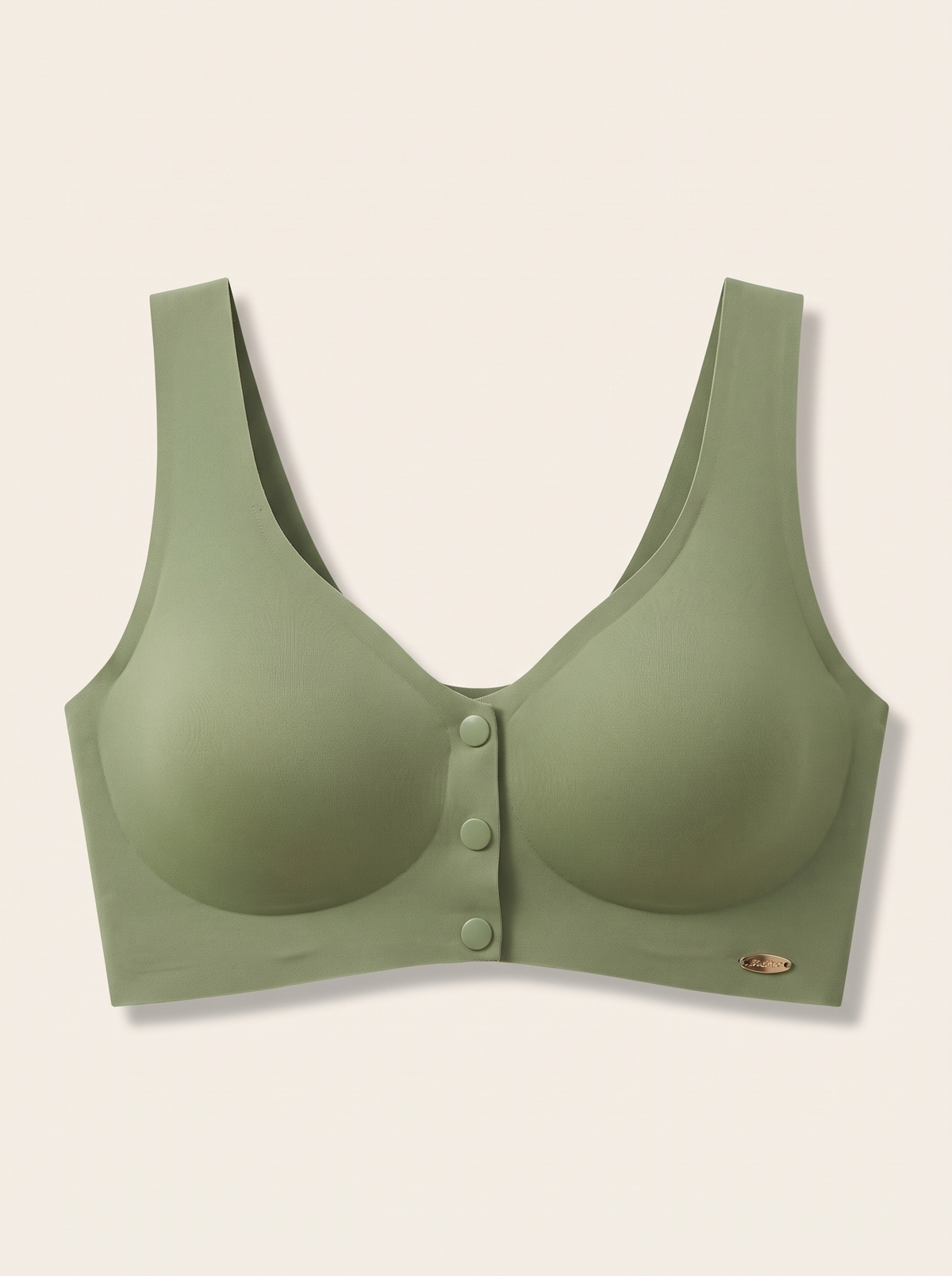 Women's Seamless Front-Closure Lounge Bra – Wire-Free Smoothing Bralette