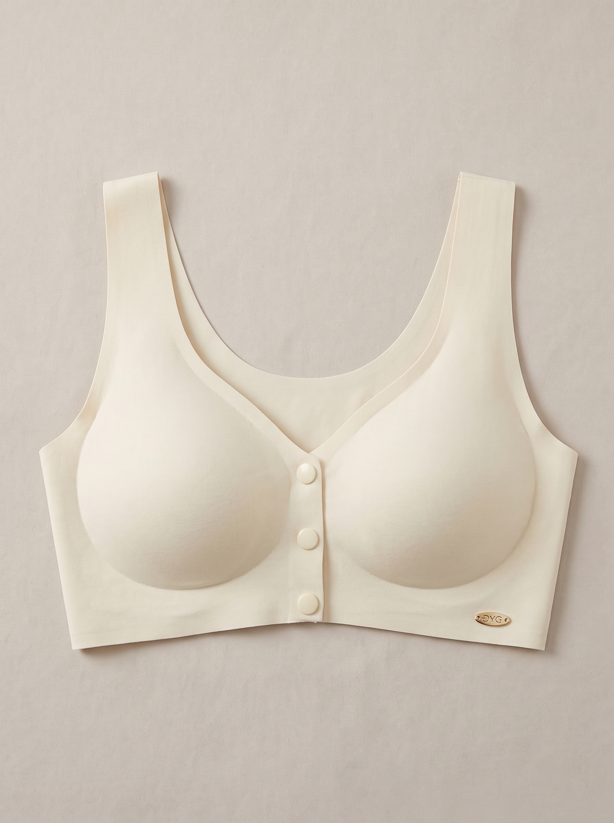 Women's Seamless Front-Closure Lounge Bra – Wire-Free Smoothing Bralette