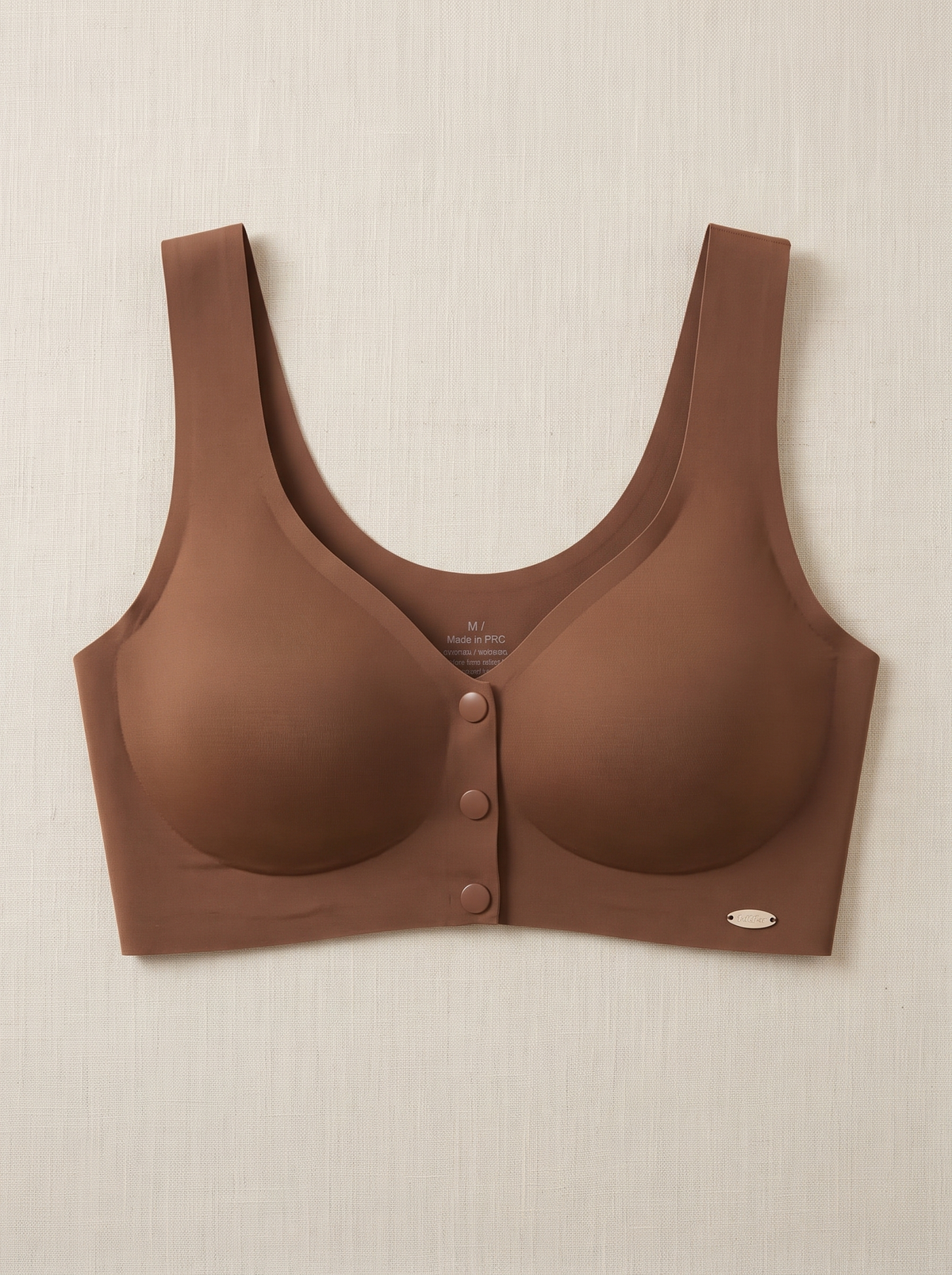 Women's Seamless Front-Closure Lounge Bra – Wire-Free Smoothing Bralette