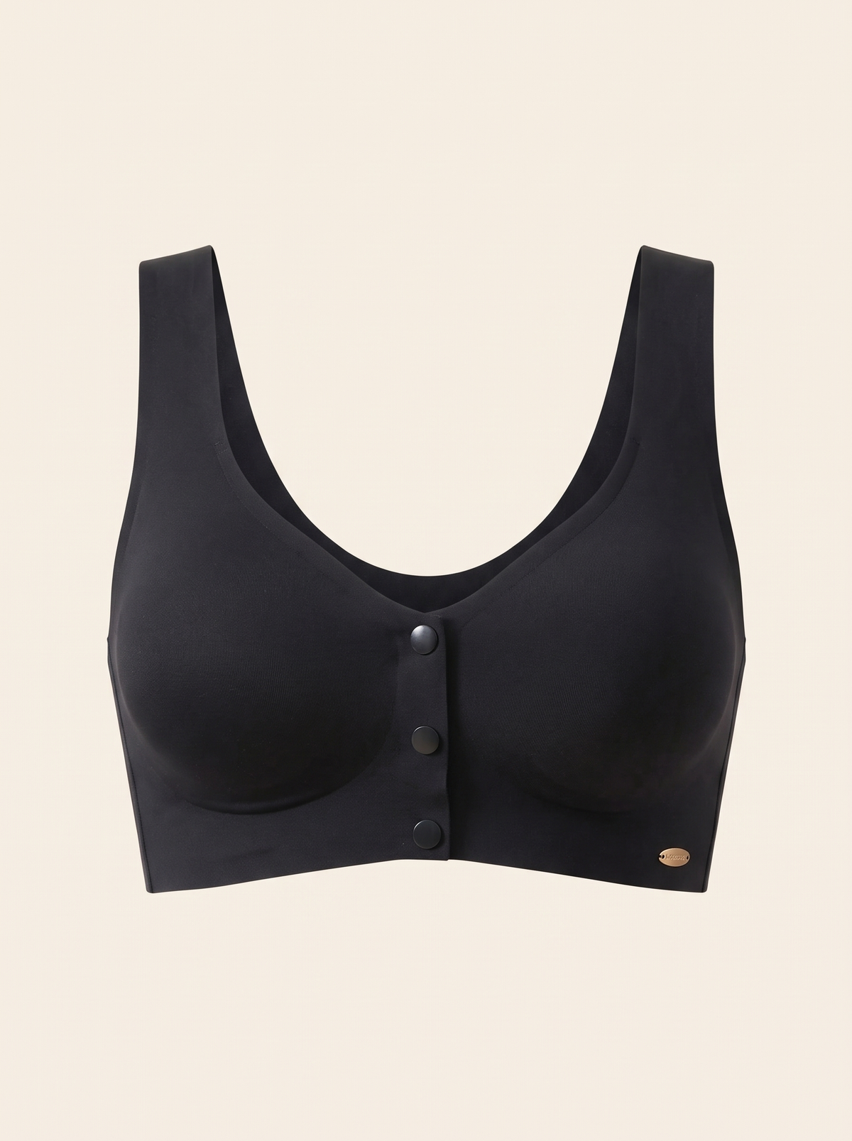 Women's Seamless Front-Closure Lounge Bra – Wire-Free Smoothing Bralette