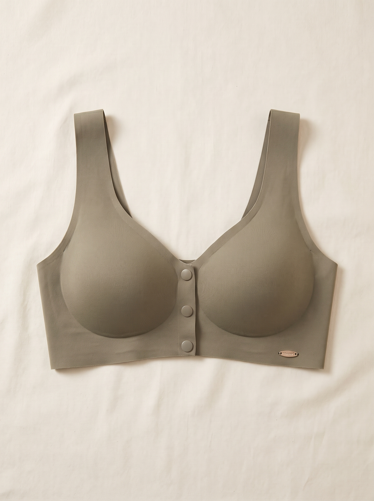 Women's Seamless Front-Closure Lounge Bra – Wire-Free Smoothing Bralette