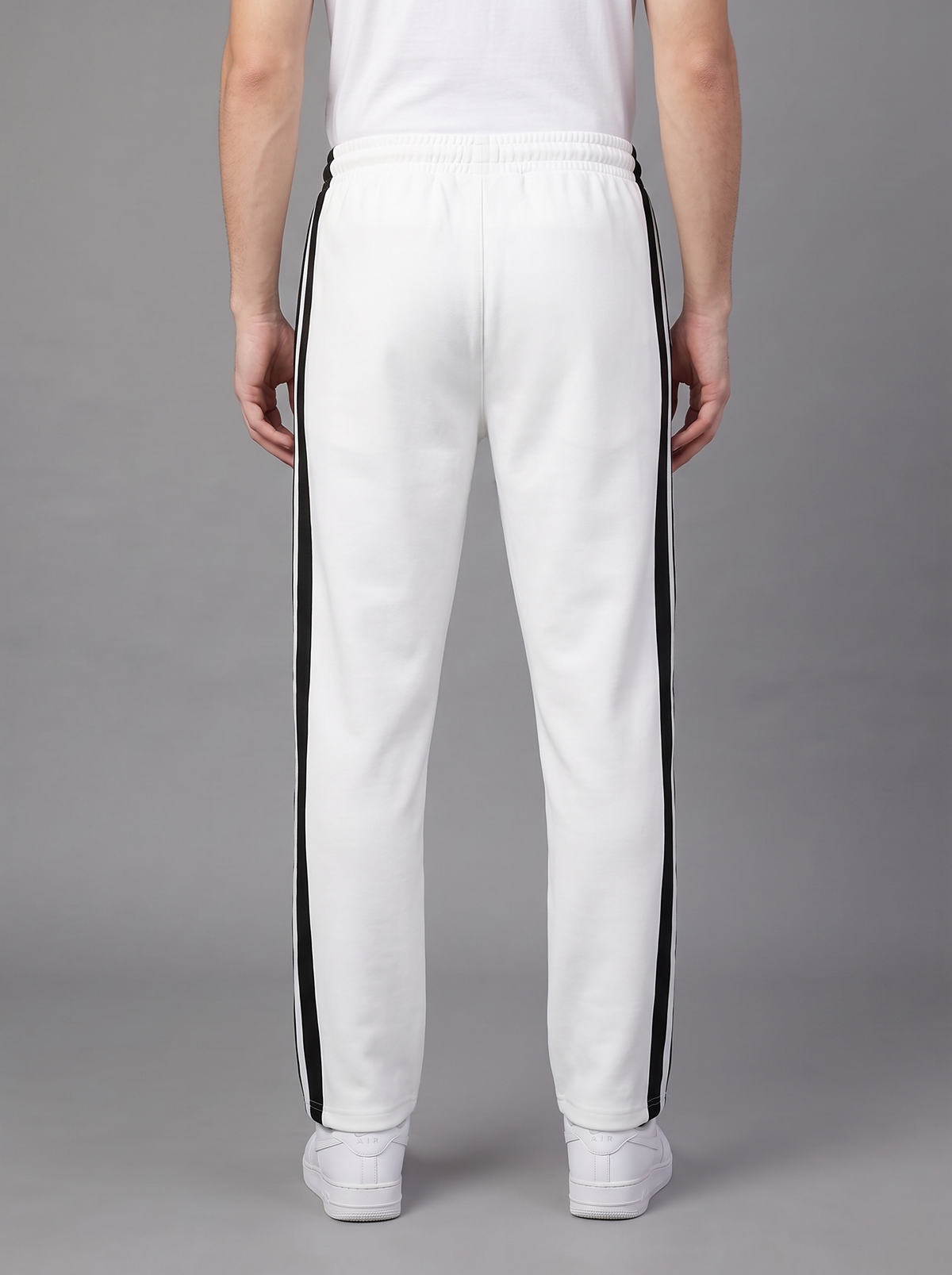 Men’s Side-Stripe Track Pants – Casual Athletic Joggers with Drawstring Waist