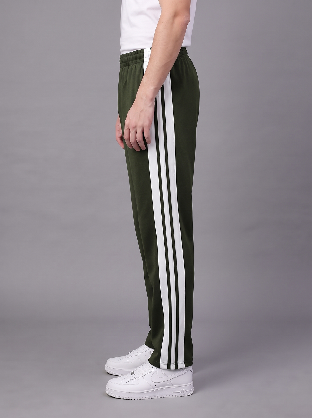 Men’s Side-Stripe Track Pants – Casual Athletic Joggers with Drawstring Waist
