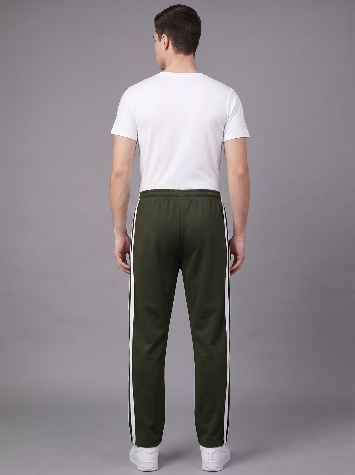 Men’s Side-Stripe Track Pants – Casual Athletic Joggers with Drawstring Waist