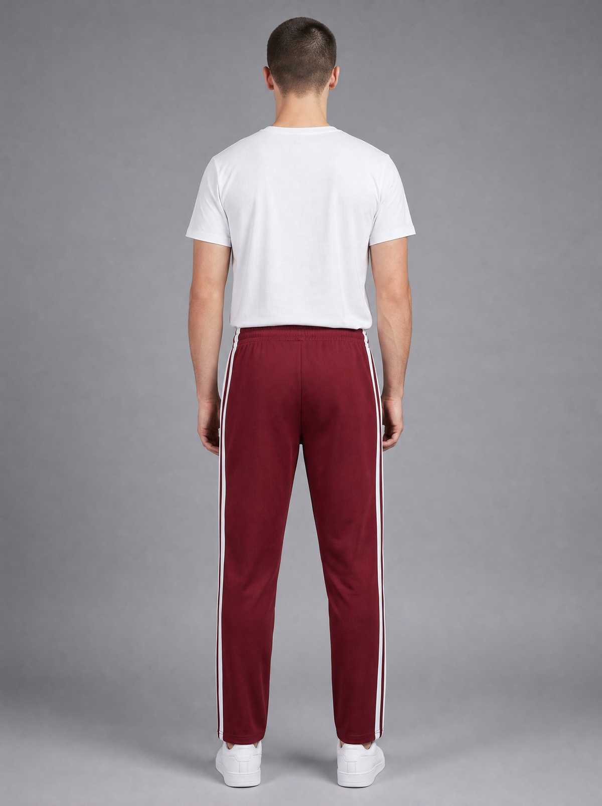 Men’s Side-Stripe Track Pants – Casual Athletic Joggers with Drawstring Waist