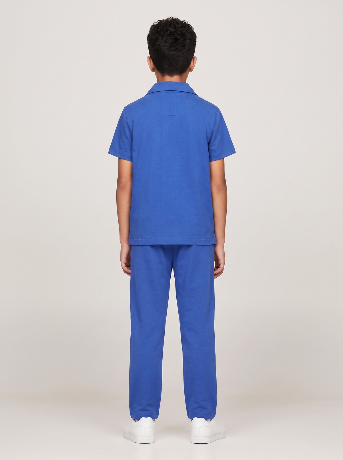 Boys’ Short-Sleeve Button-Down Shirt and Jogger Pants Matching_Set