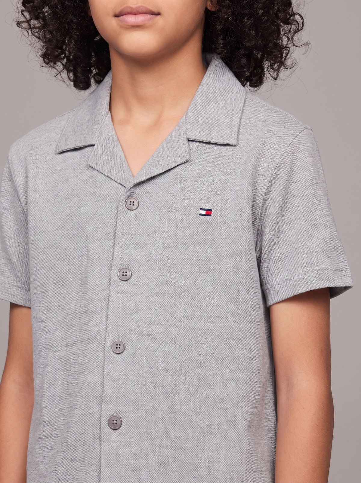 Boys’ Short-Sleeve Button-Down Shirt and Jogger Pants Matching_Set