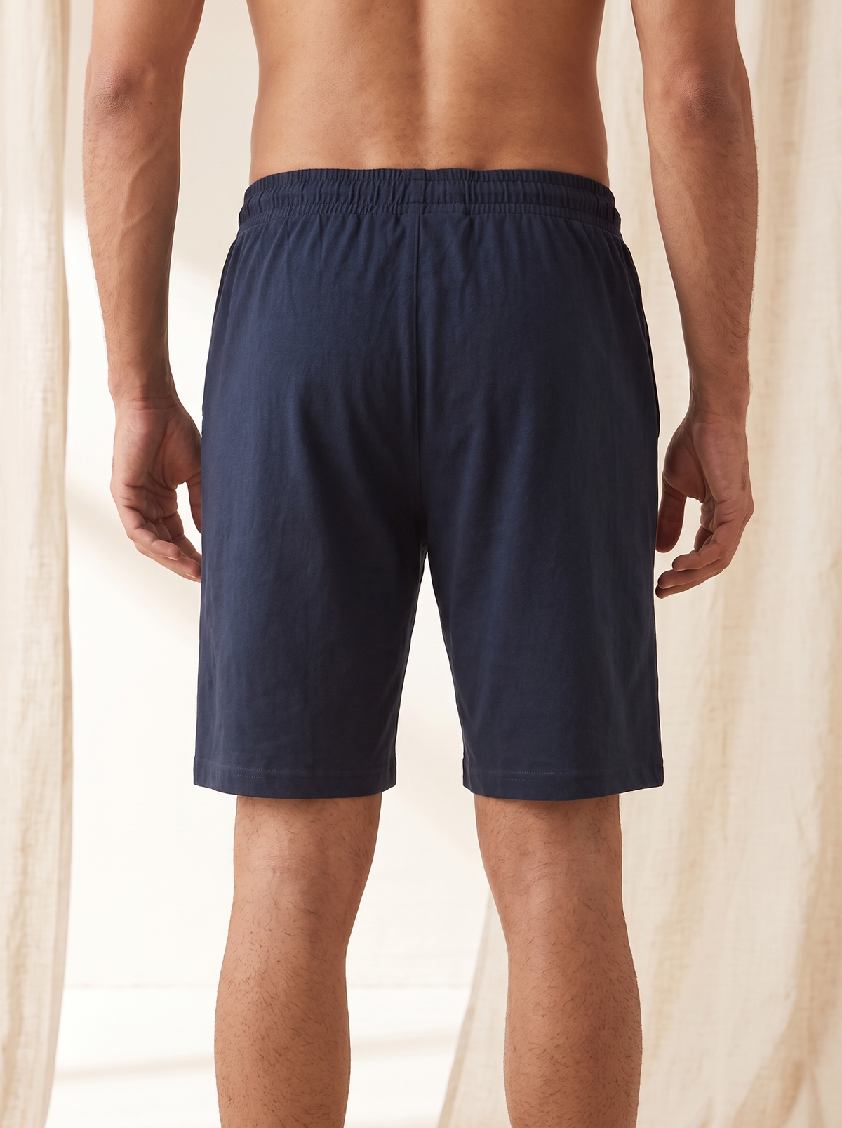 Men’s Relaxed-Fit Cotton Lounge Shorts – Comfortable Sleepwear & Casual Shorts with Drawstring