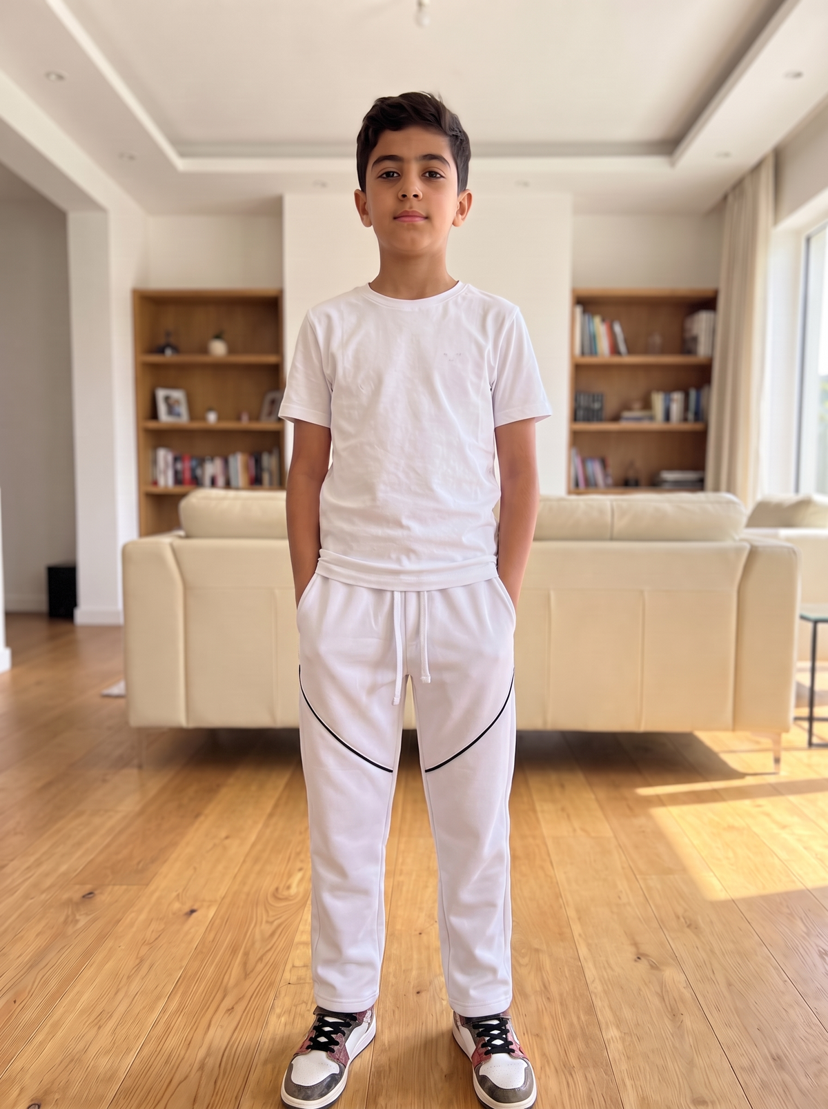 Boys’ Athletic Piping Jogger Pants – Comfortable Casual Sportswear & Active Trousers