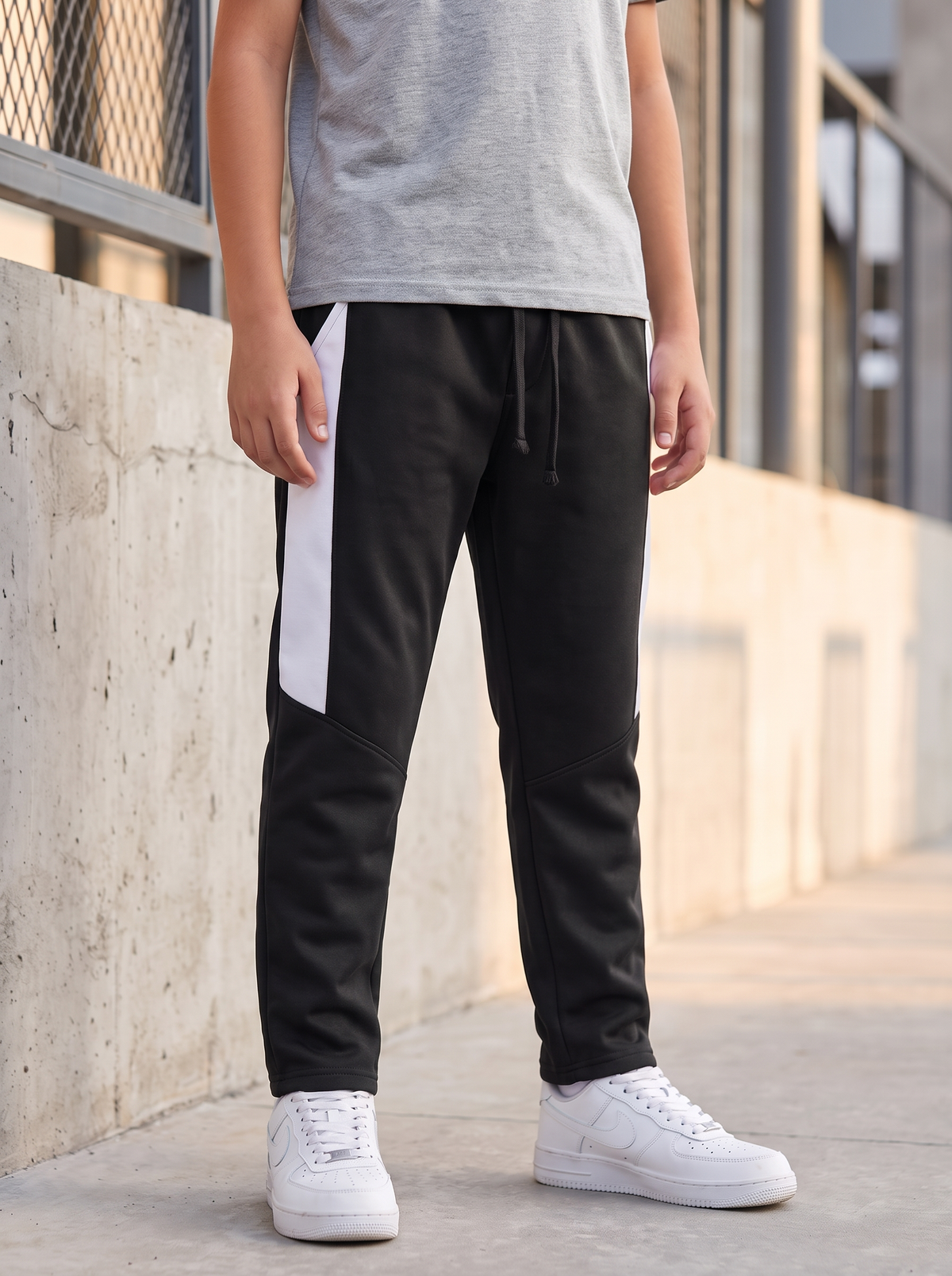 Boys’ Side-Stripe Athletic Joggers – Casual Sportswear & Active Track Pants