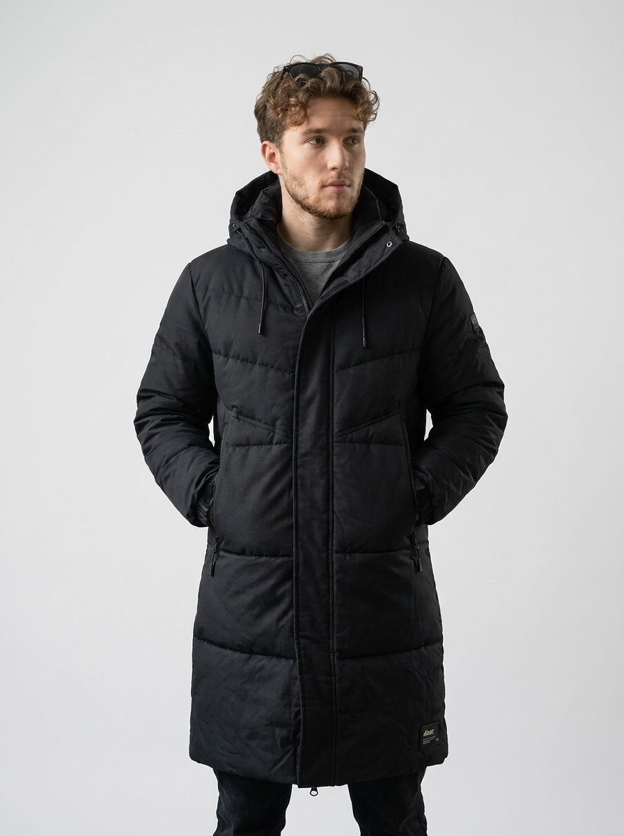 Men's Long Puffer Jacket - Finelook