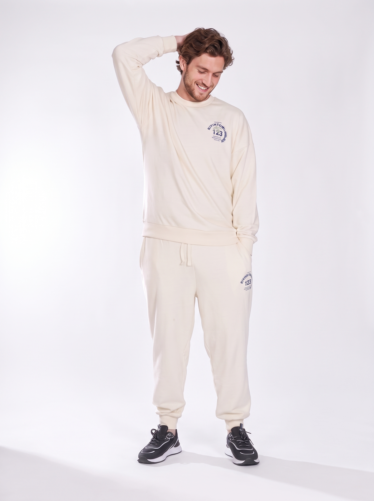 Men’s Classic Daily Wear Premium  Printed  Casual Winter Sweatshirt & Jogger Set