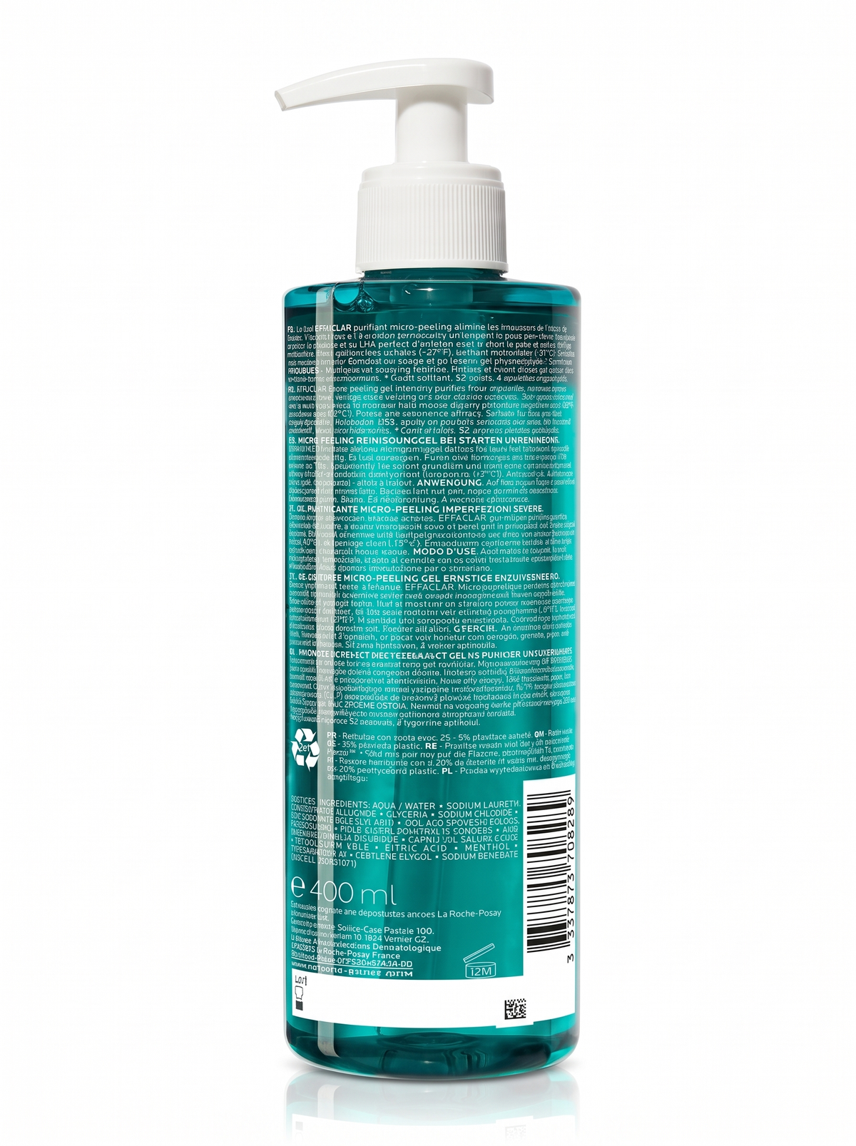 La Roche-Posay Effaclar Micropeeling Cleansing Gel with Salicylic Acid For Oily Skin 400ml