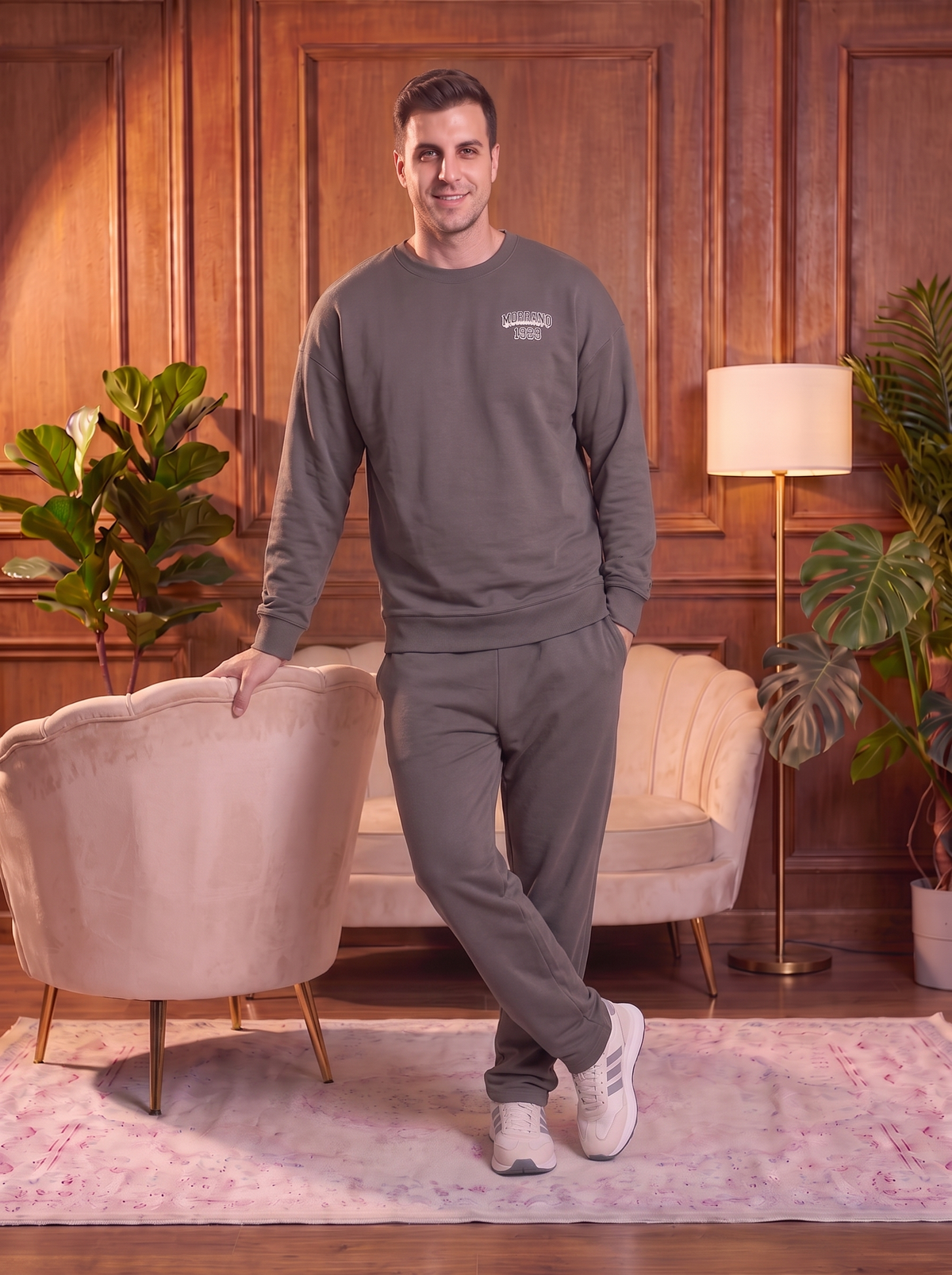 Men’s Premium Fleece Sweatshirt & Jogger Set – Soft Comfort Wear
