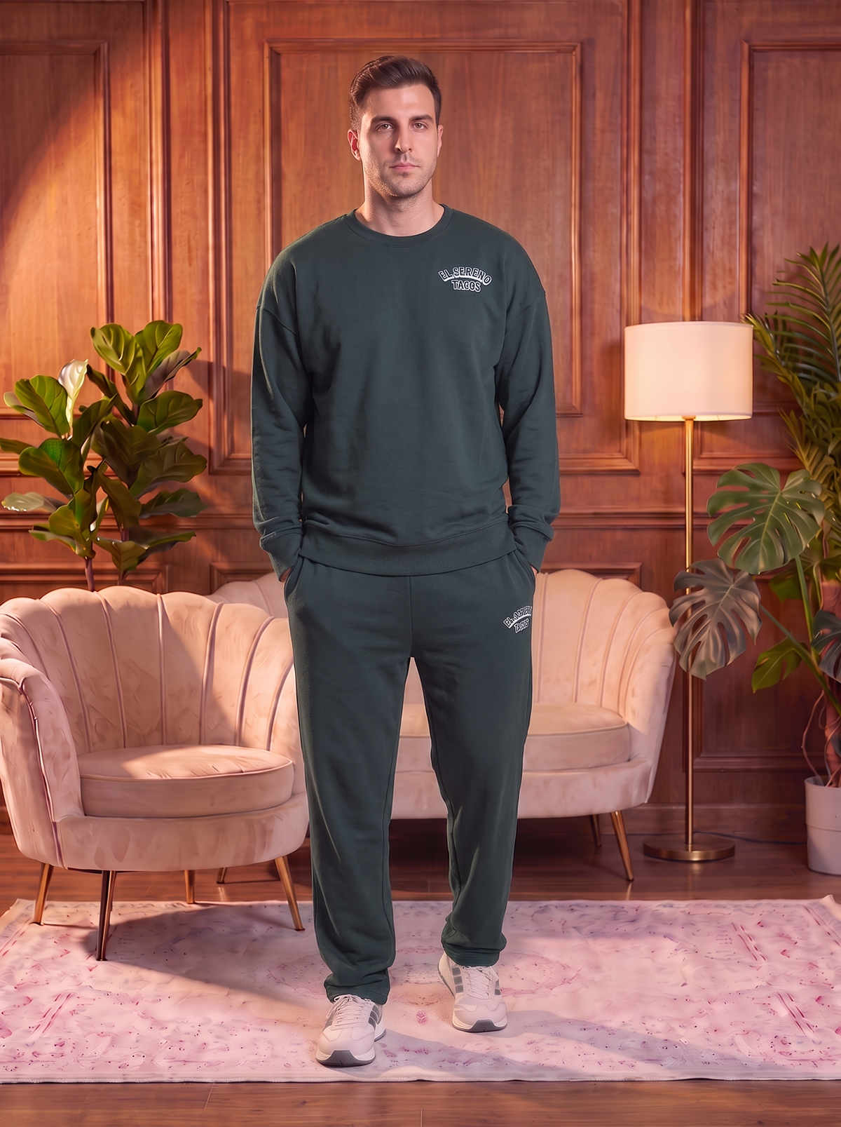 Men’s Premium Fleece Sweatshirt & Jogger Set – Soft Comfort Wear