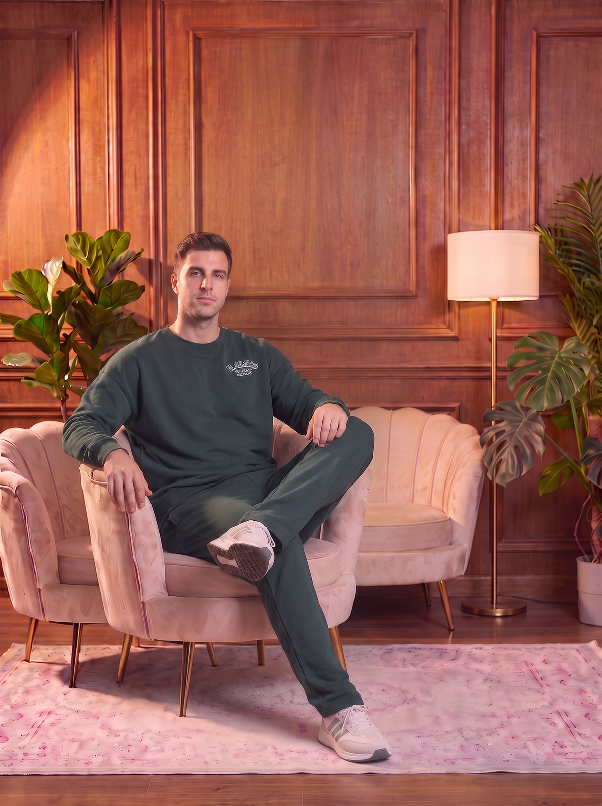 Men’s Premium Fleece Sweatshirt & Jogger Set – Soft Comfort Wear