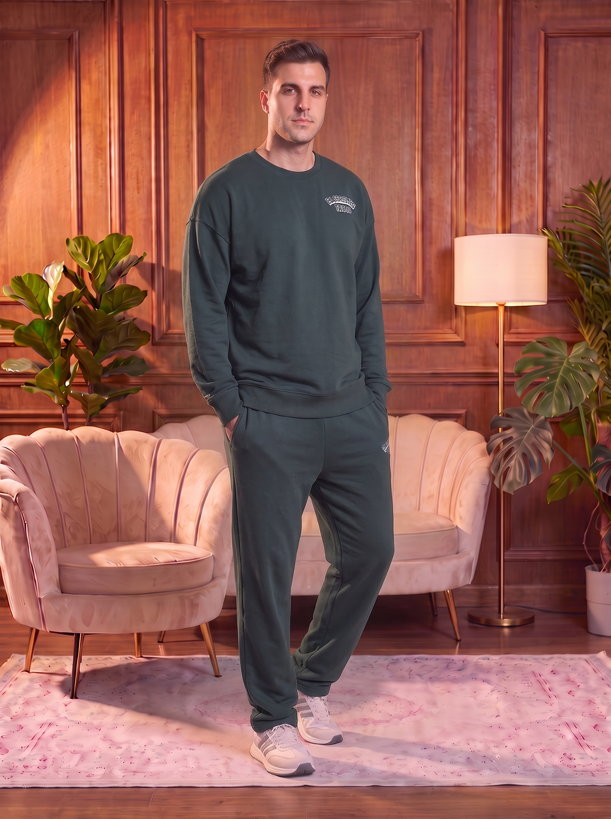 Men’s Premium Fleece Sweatshirt & Jogger Set – Soft Comfort Wear