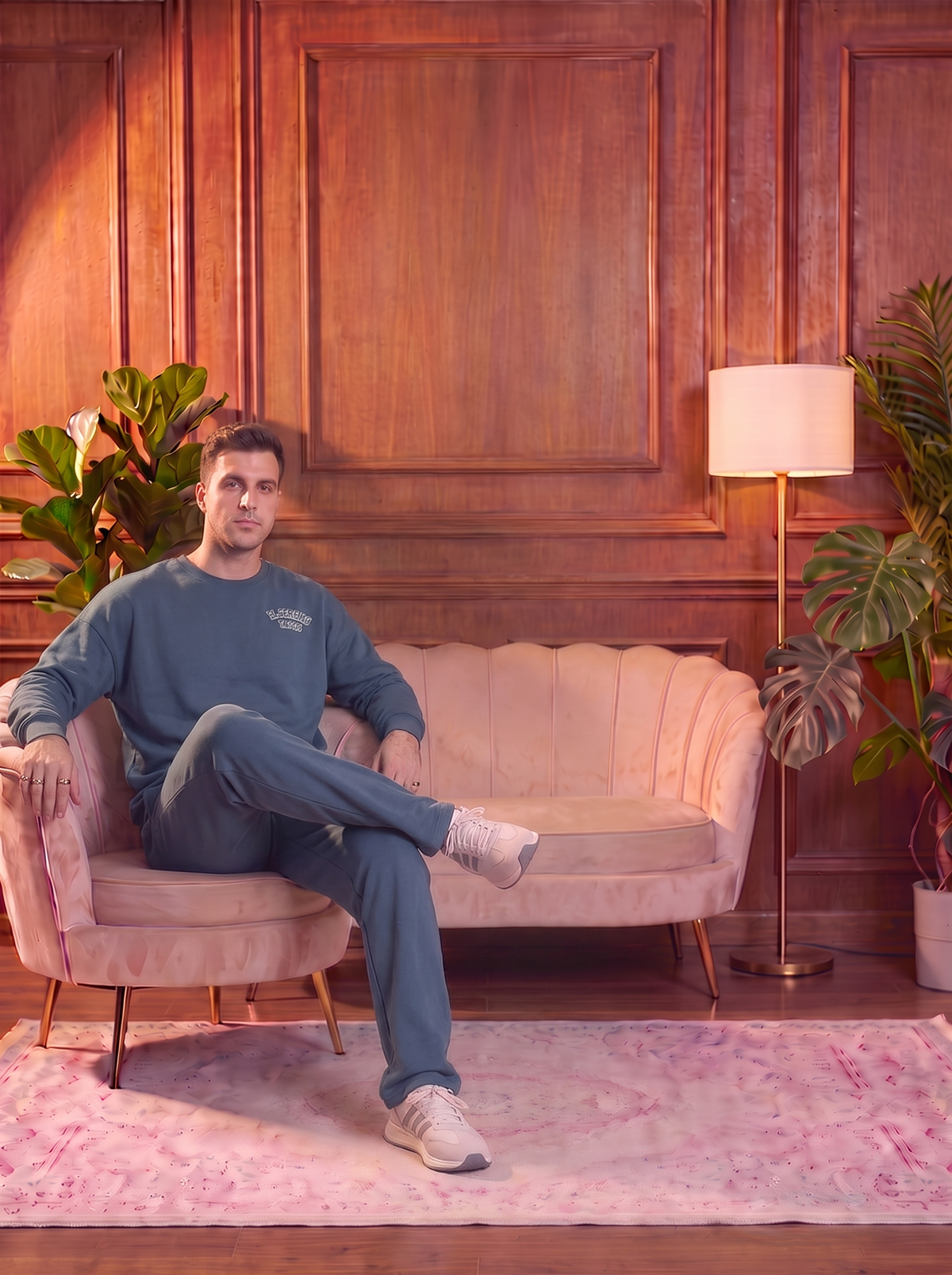 Men’s Premium Fleece Sweatshirt & Jogger Set – Soft Comfort Wear