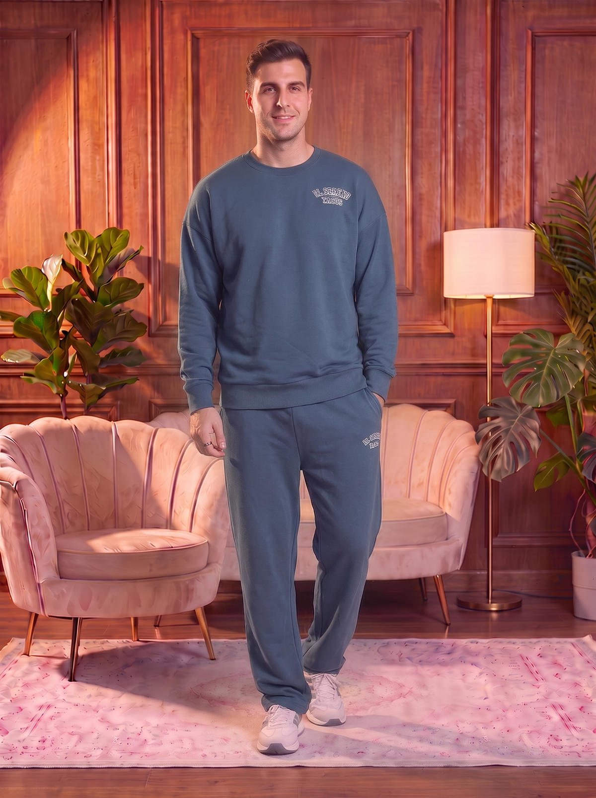 Men’s Premium Fleece Sweatshirt & Jogger Set – Soft Comfort Wear