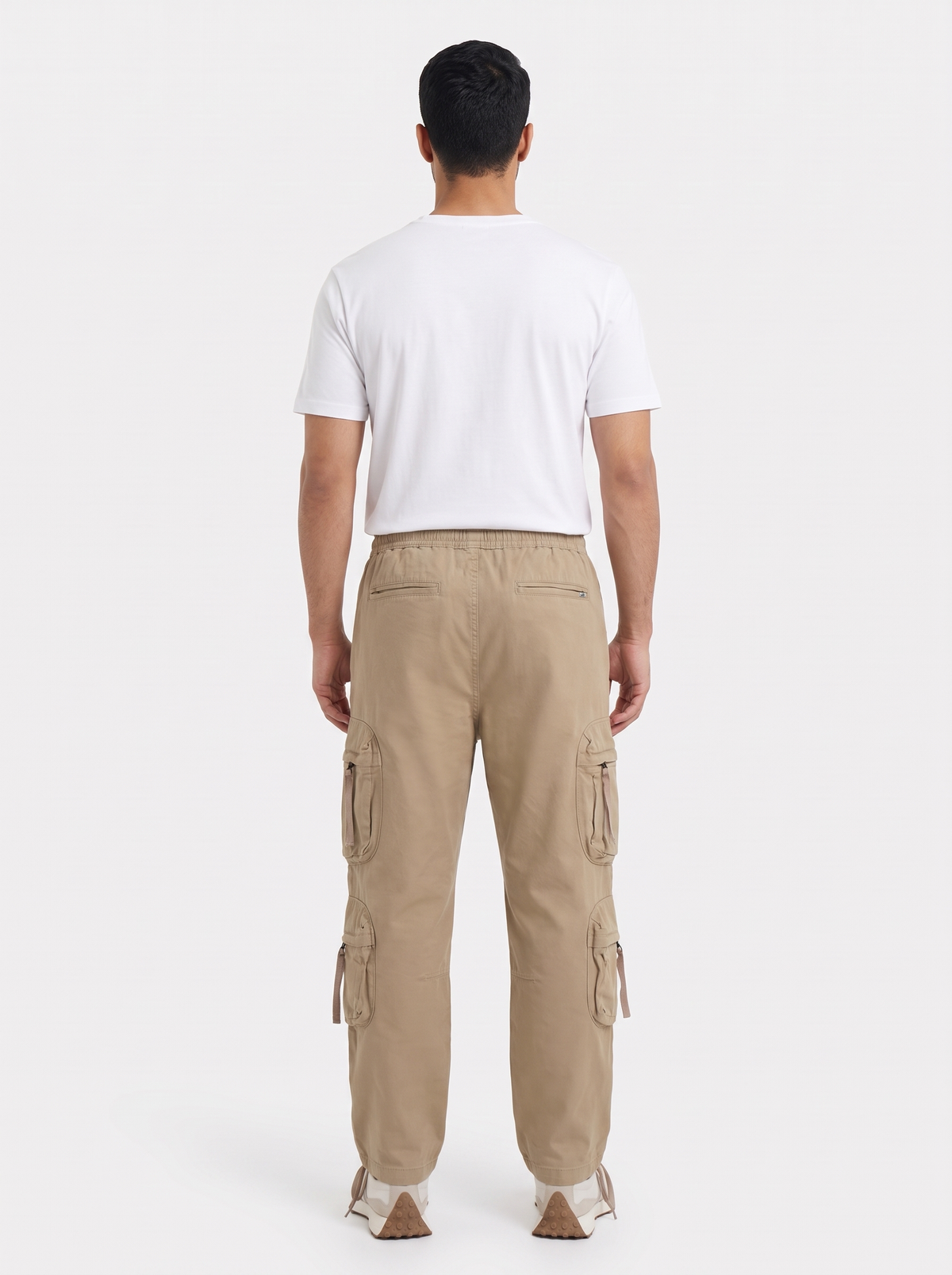 Men’s Multi-Pocket Tactical Utility Cargo Pants – Charcoal Light Black & Khaki