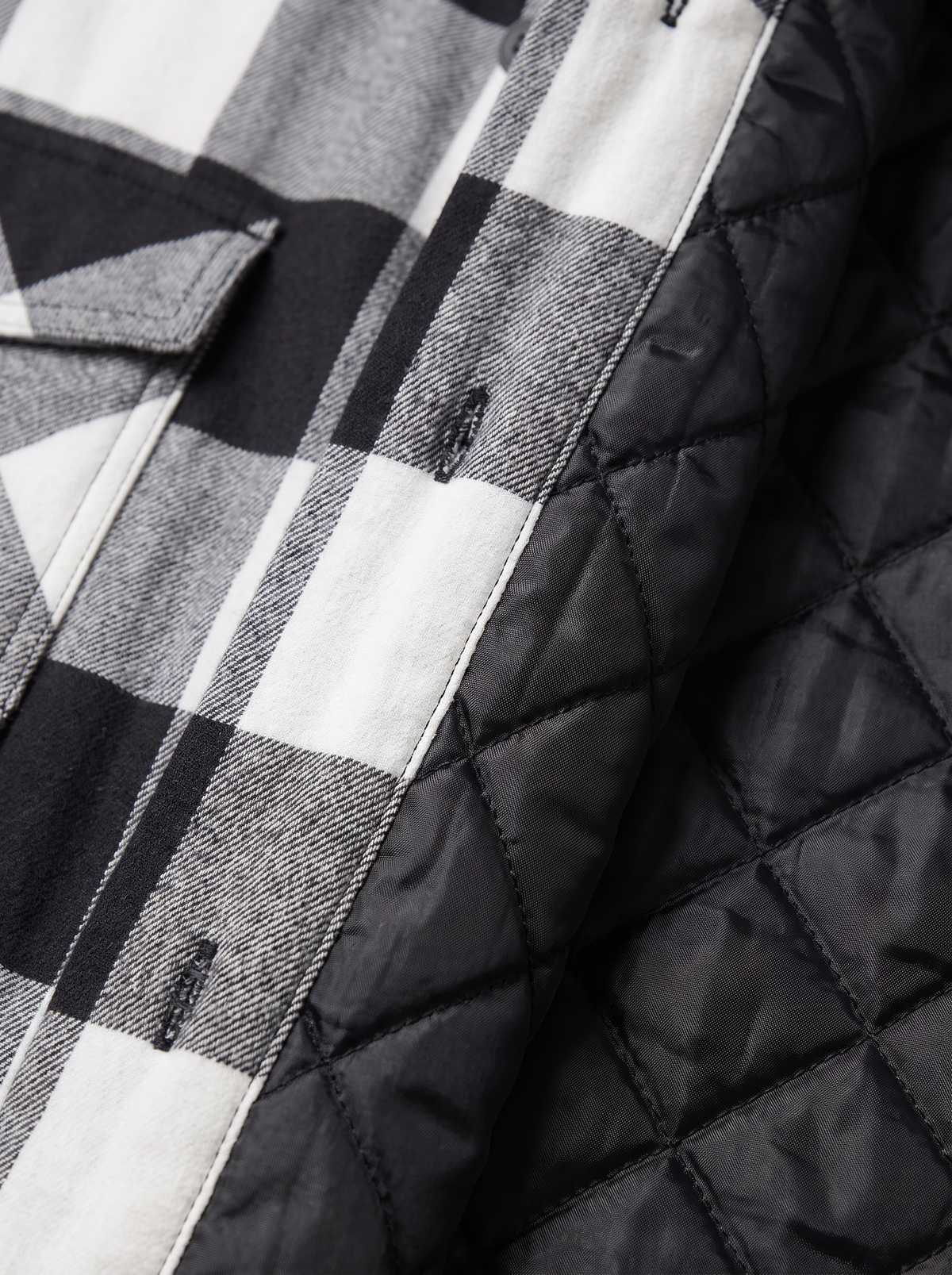 Men's Plaid checkered Button-Down Jacket – Insulated Padded Winter Outerwear