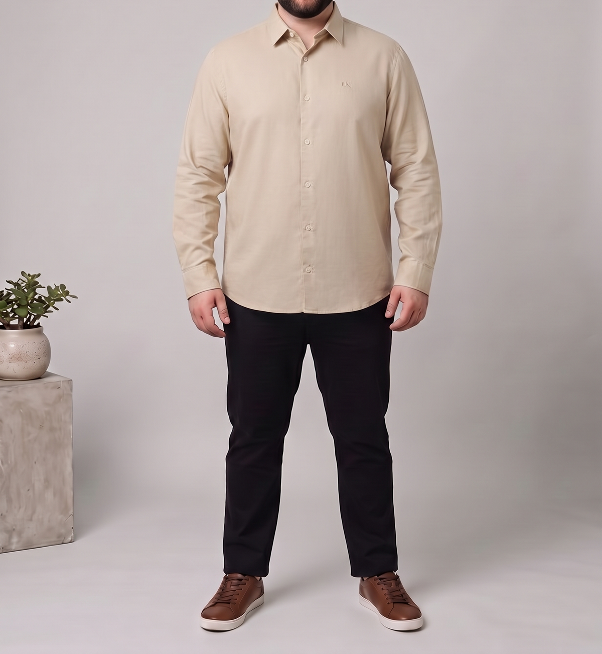 Men's Long Sleeve Shirt – Lightweight Casual Button-Down