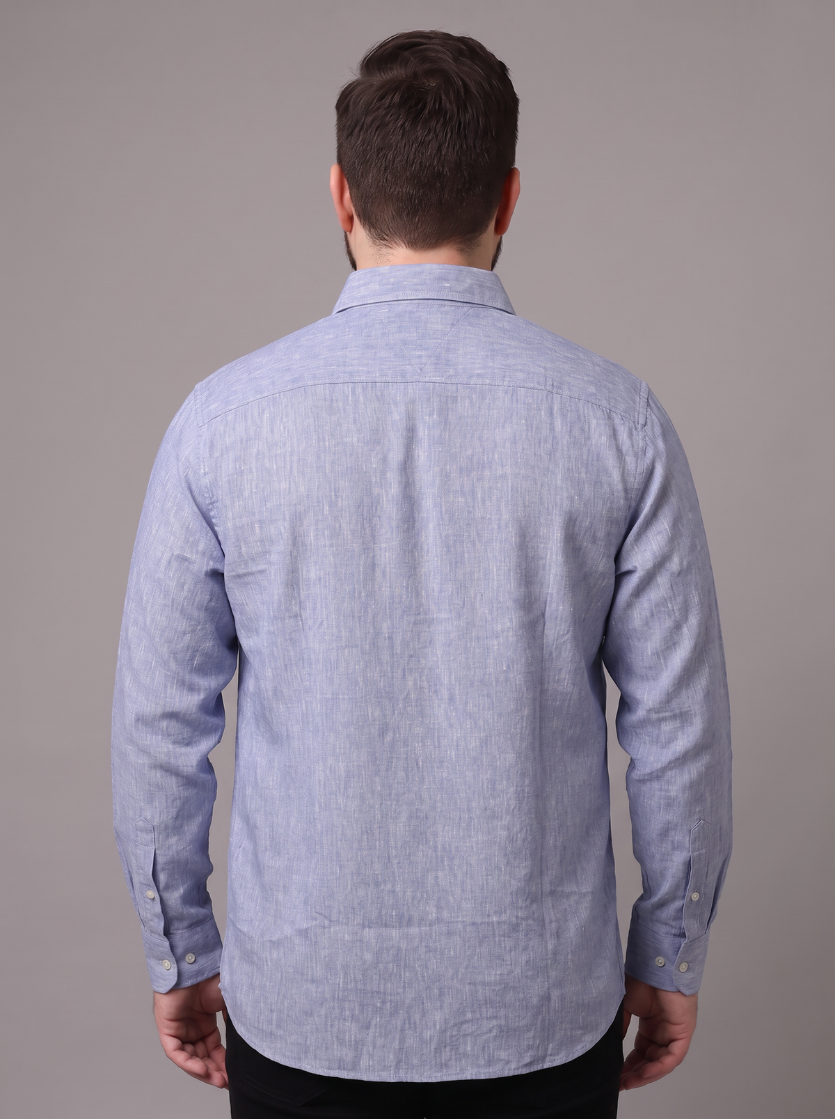 Men's Custom Fit Linen Button-Up Shirt – Breathable Summer Casual Shirt