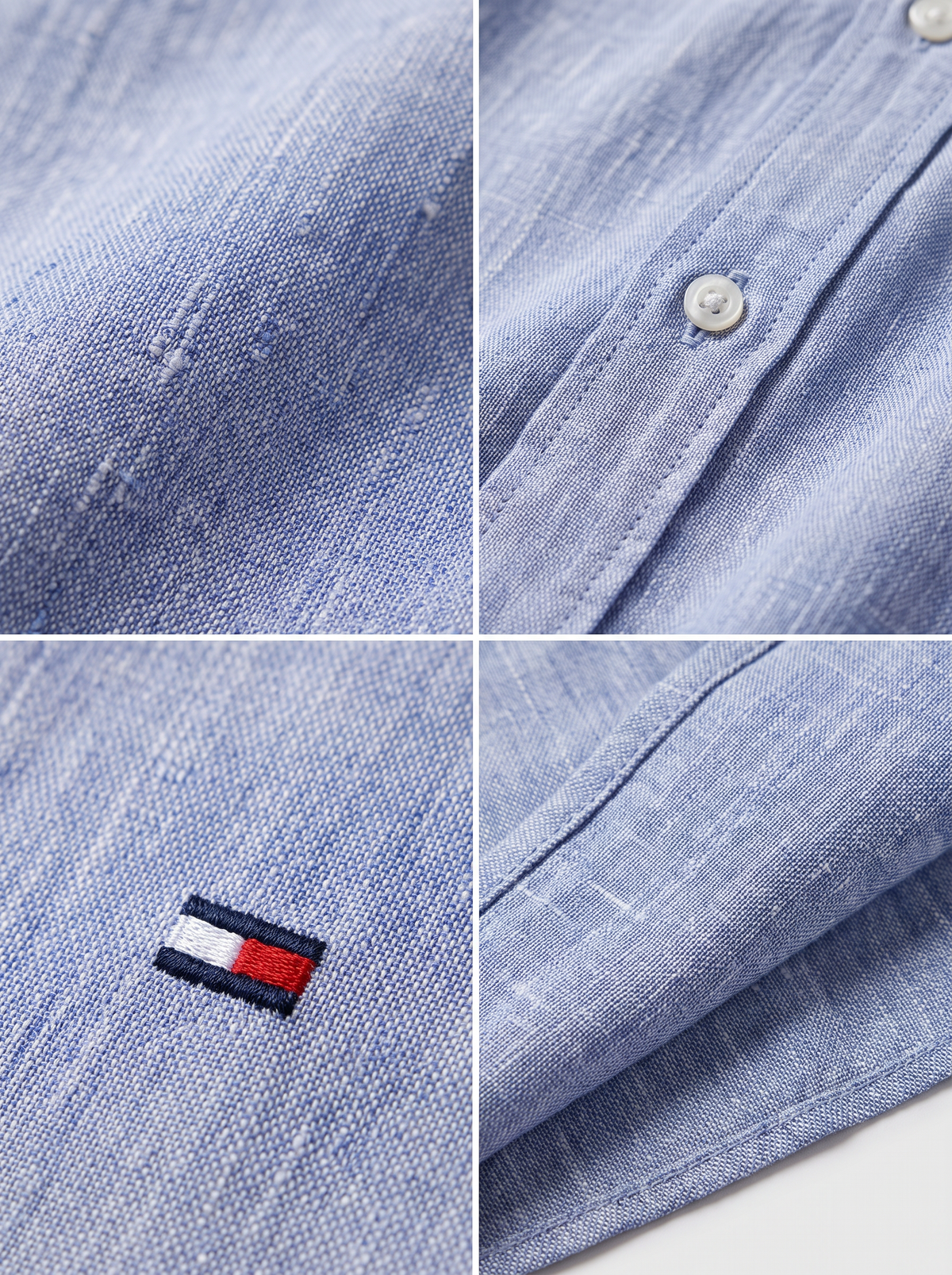 Men's Custom Fit Linen Button-Up Shirt – Breathable Summer Casual Shirt