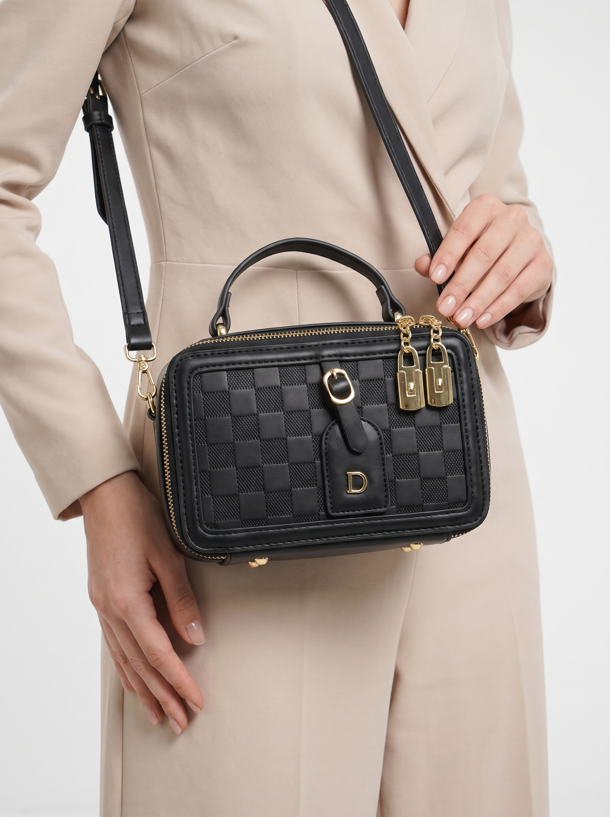 Chic Structured Crossbody Small Size Bag - Printed