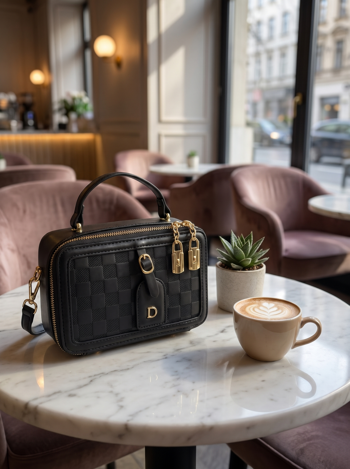Chic Structured Crossbody Small Size Bag - Printed