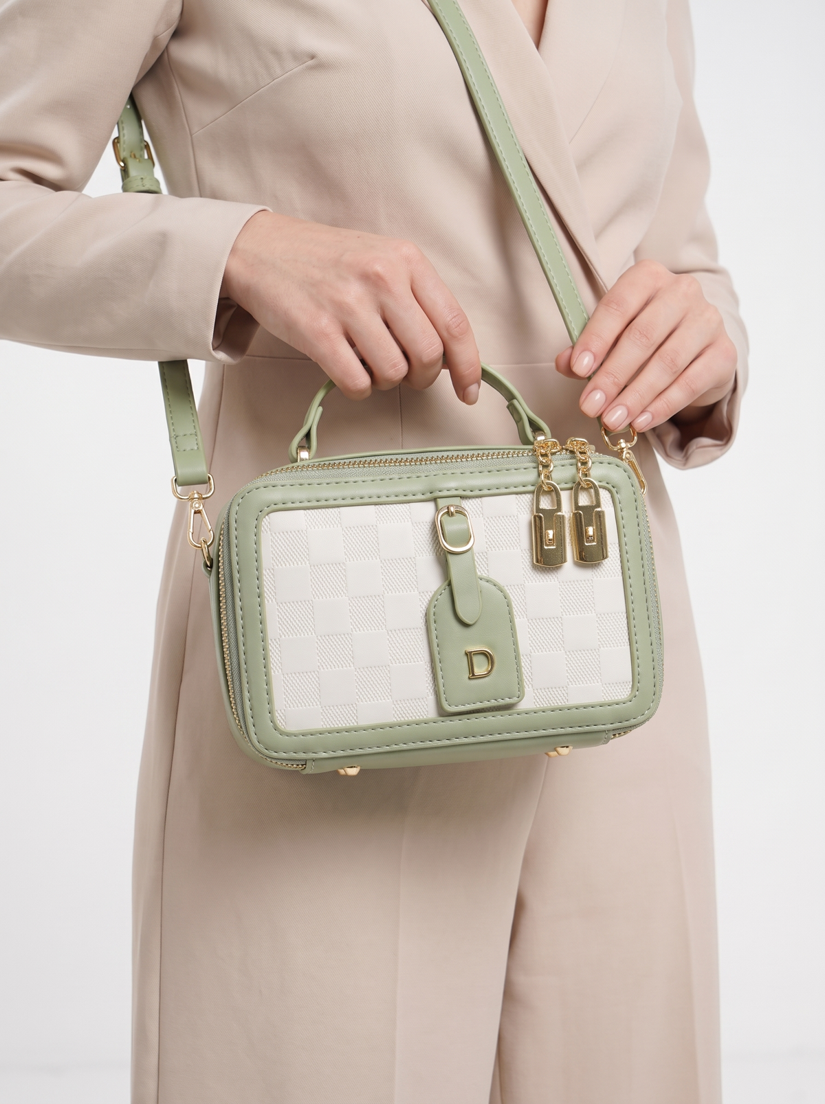 Chic Structured Crossbody Small Size Bag - Printed