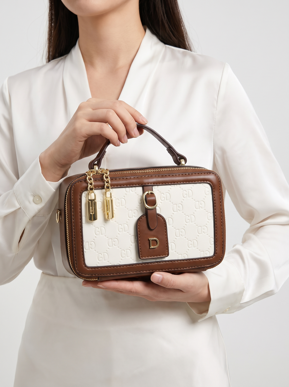 Chic Structured Crossbody Small Size Bag - Printed