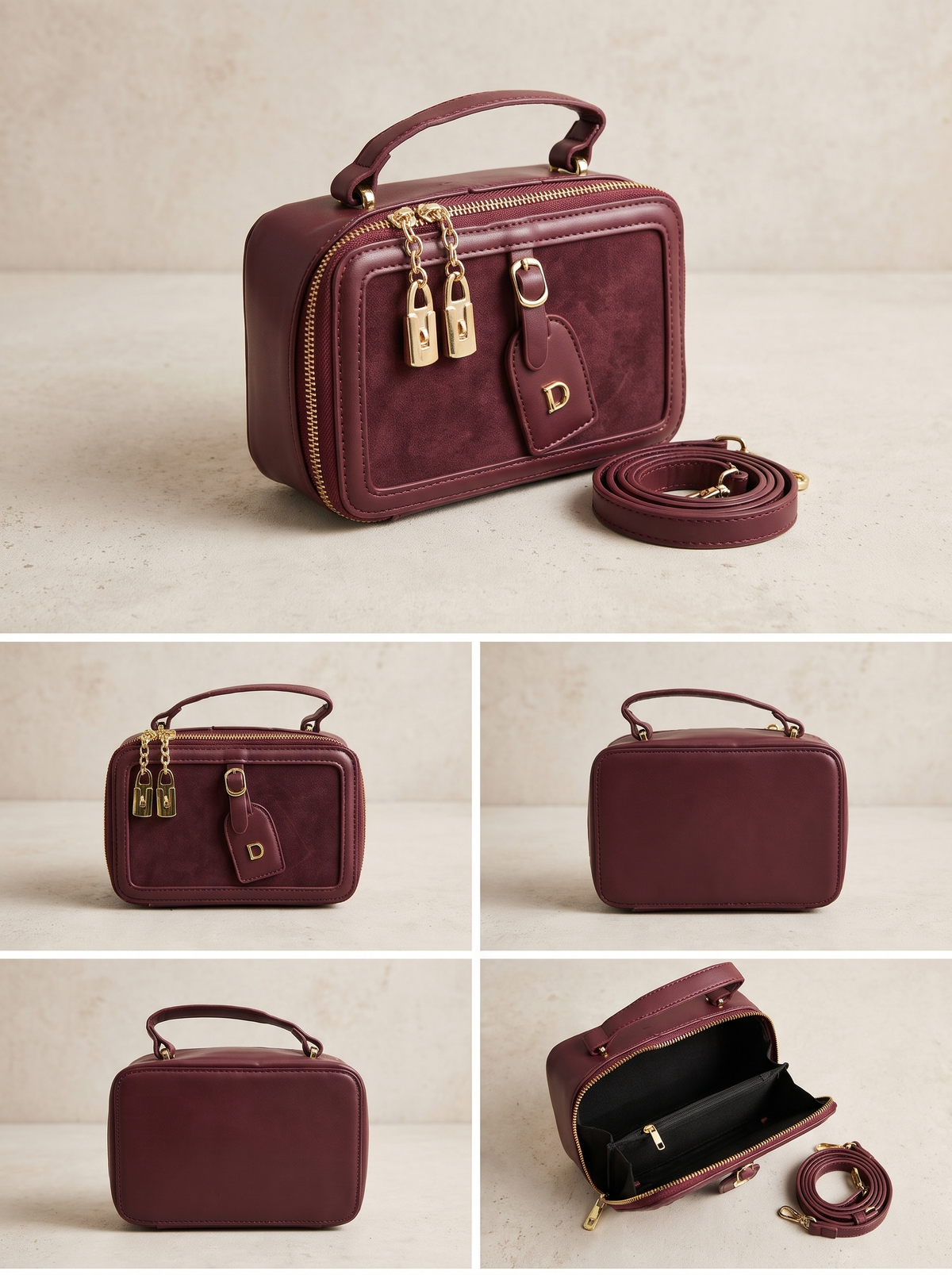 Chic Structured Crossbody Small Size Bag - Printed