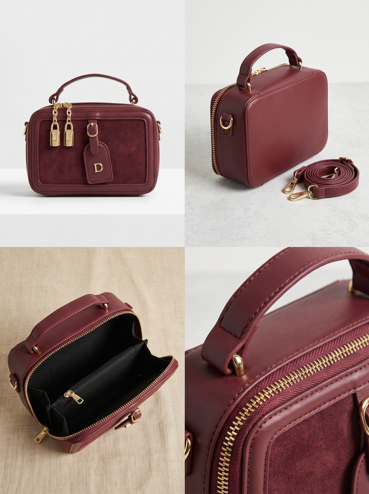 Chic Structured Crossbody Small Size Bag - Printed