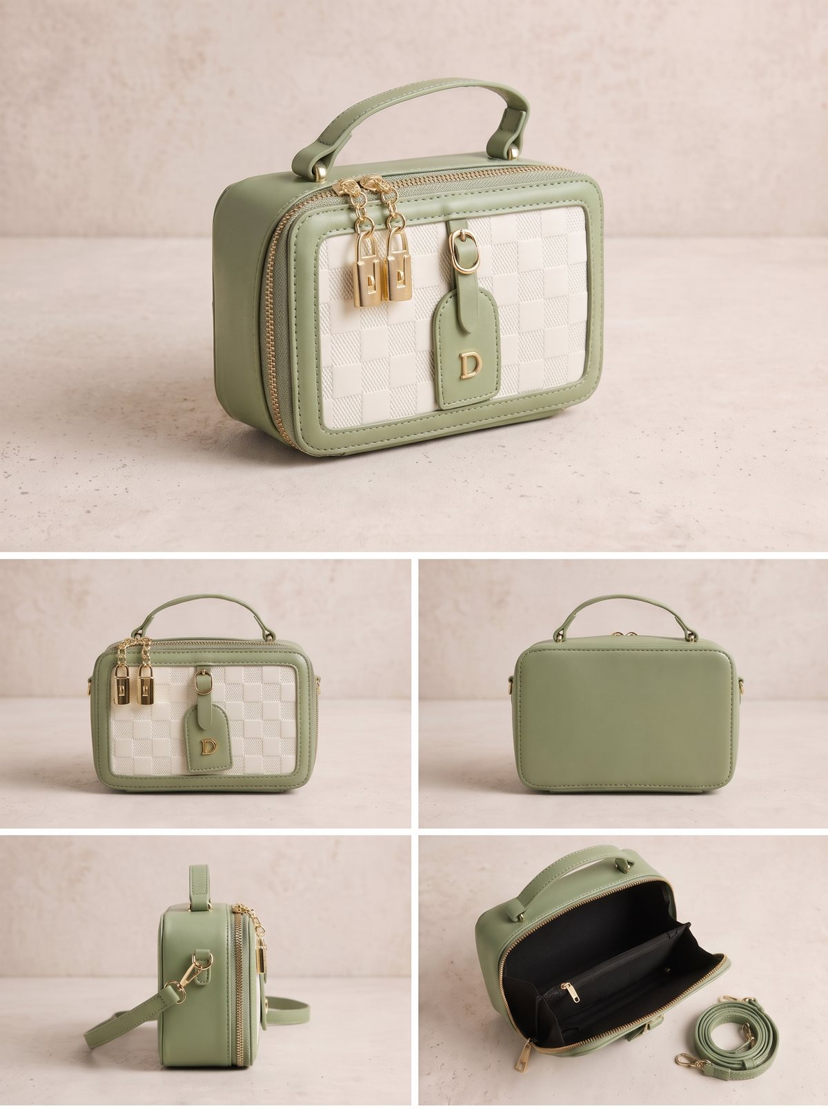 Chic Structured Crossbody Small Size Bag - Printed