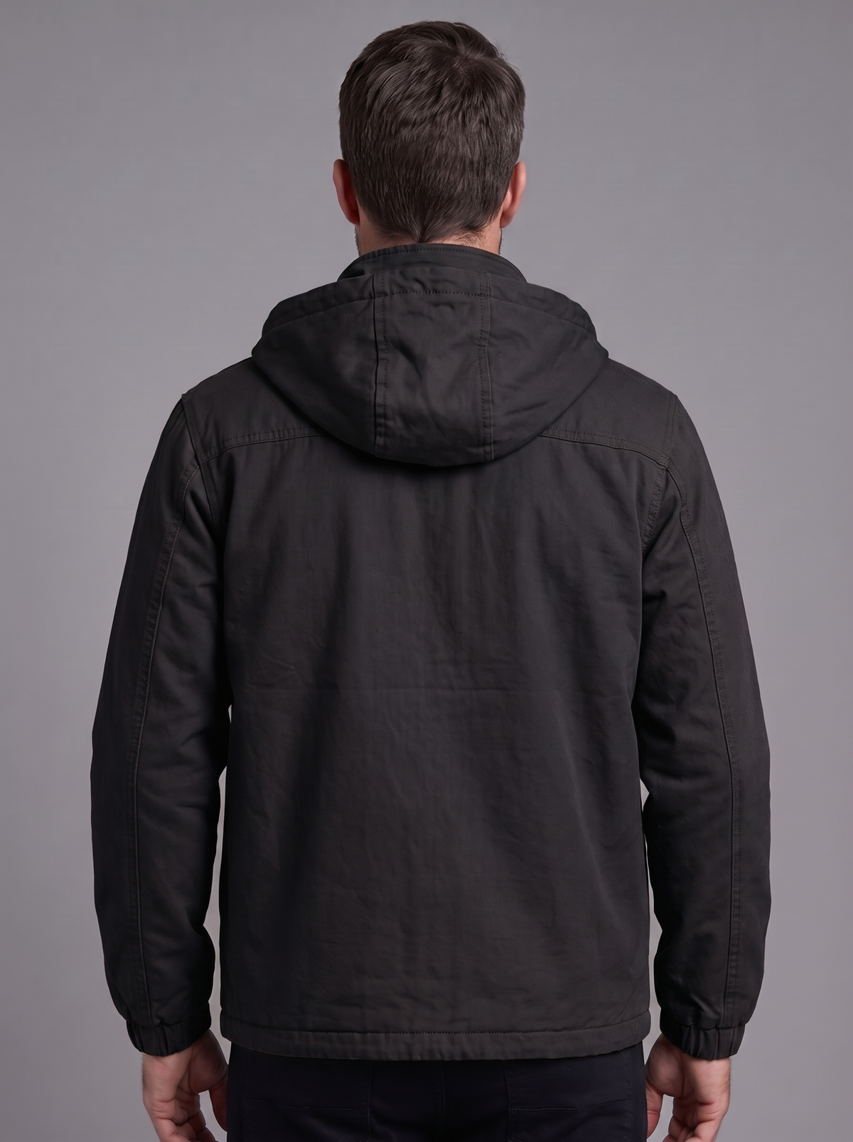Men’s Casual Hooded Jacket – Classic Full-Zip Outerwear