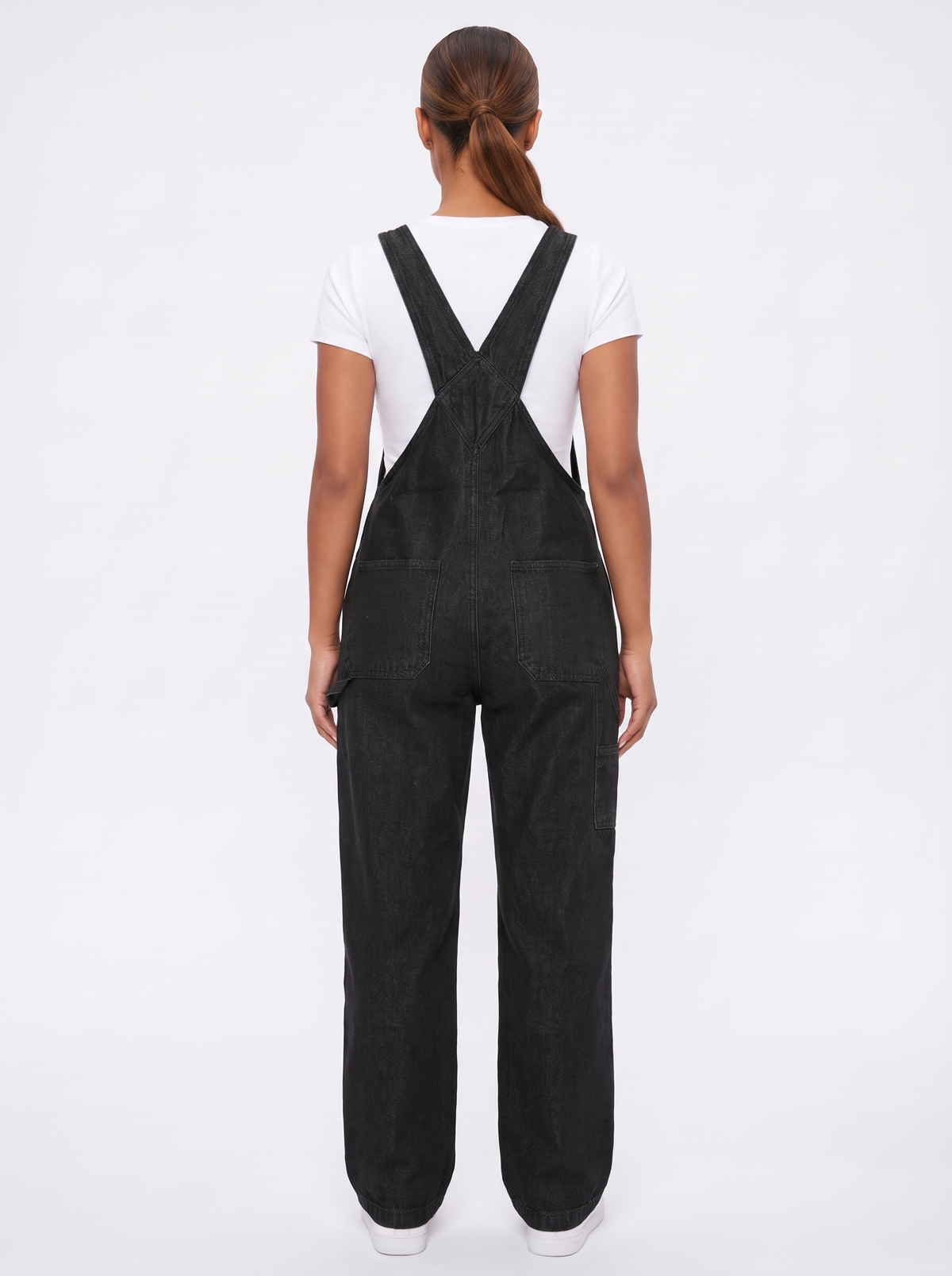 Women’s Classic Denim Dungarees – Adjustable Strap Relaxed Fit Overalls