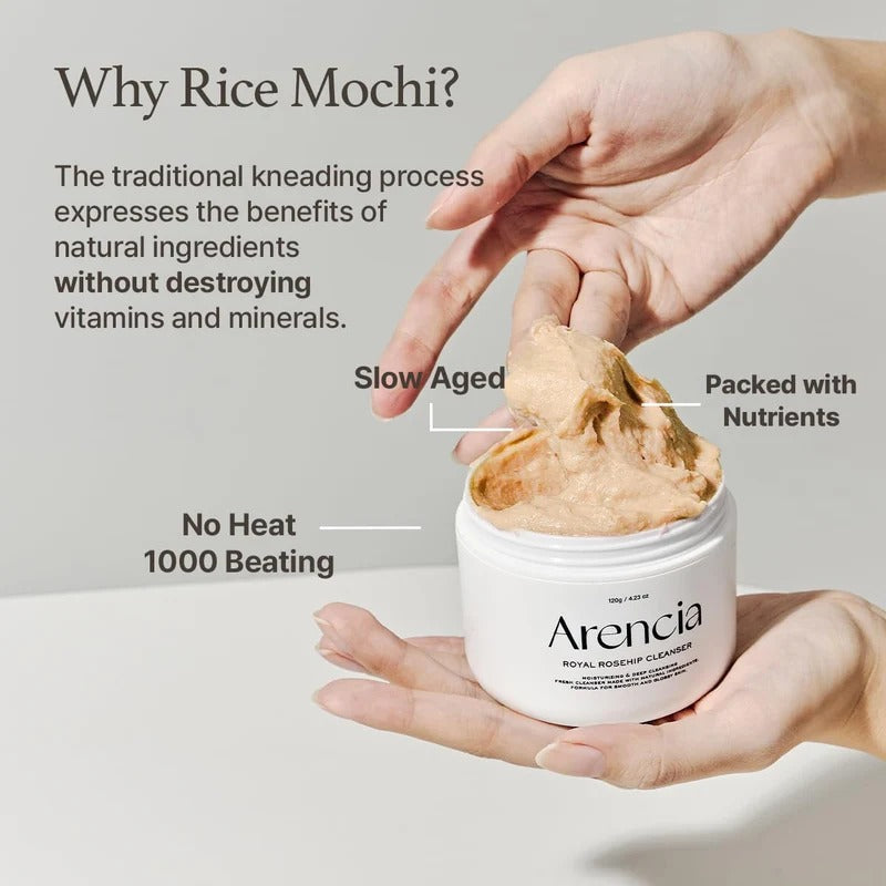 ARENCIA Rice Mochi Cleanser & Rice Mucin Flow Glow Serum