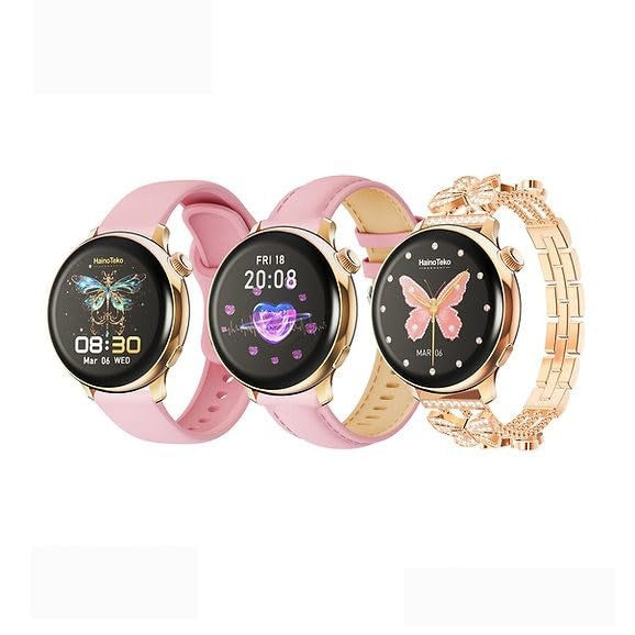 HainoTeko G12 MINI Smart Watch With 3 Pair Strap for Women.