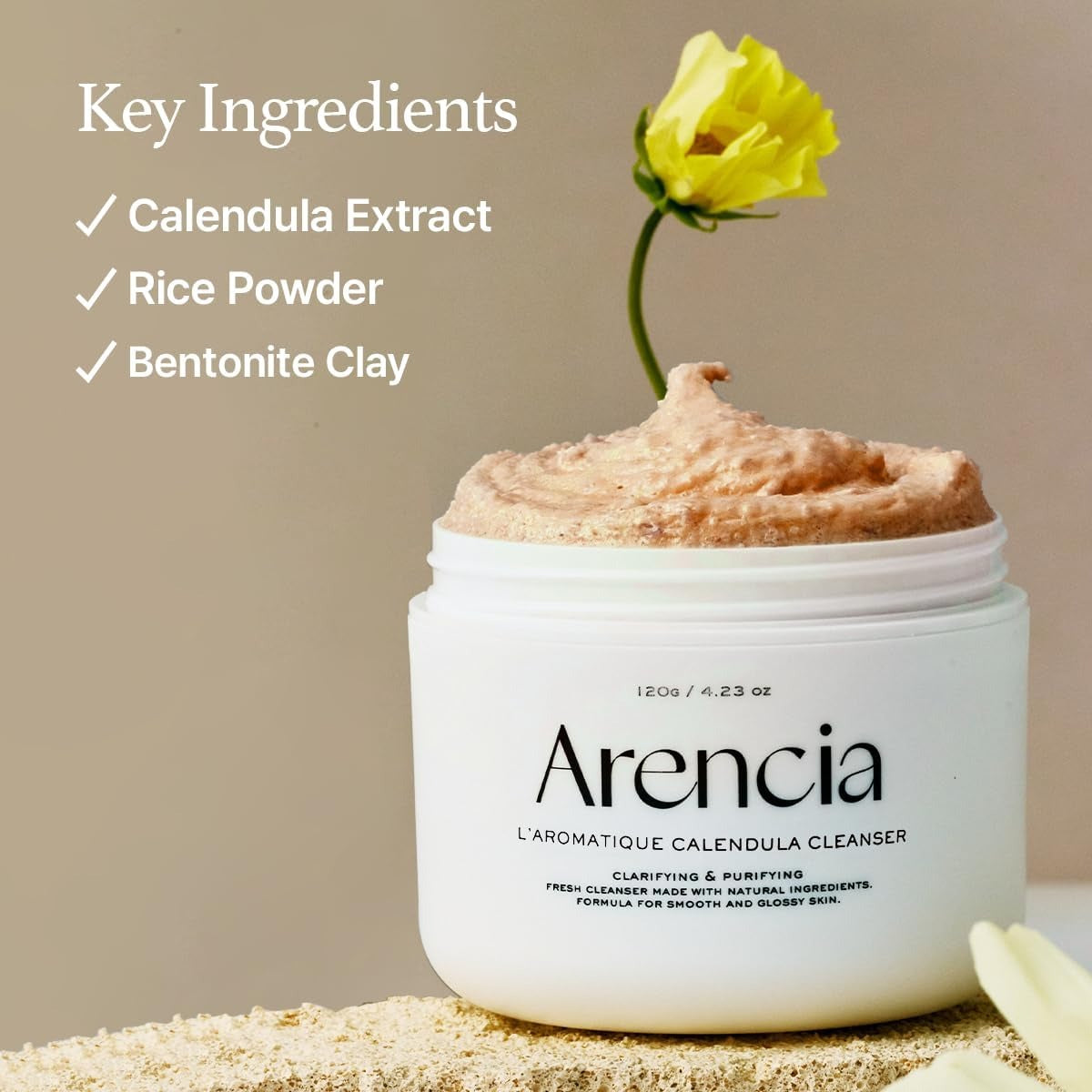 ARENCIA Calendula Rice Mochi Fresh Cleanser