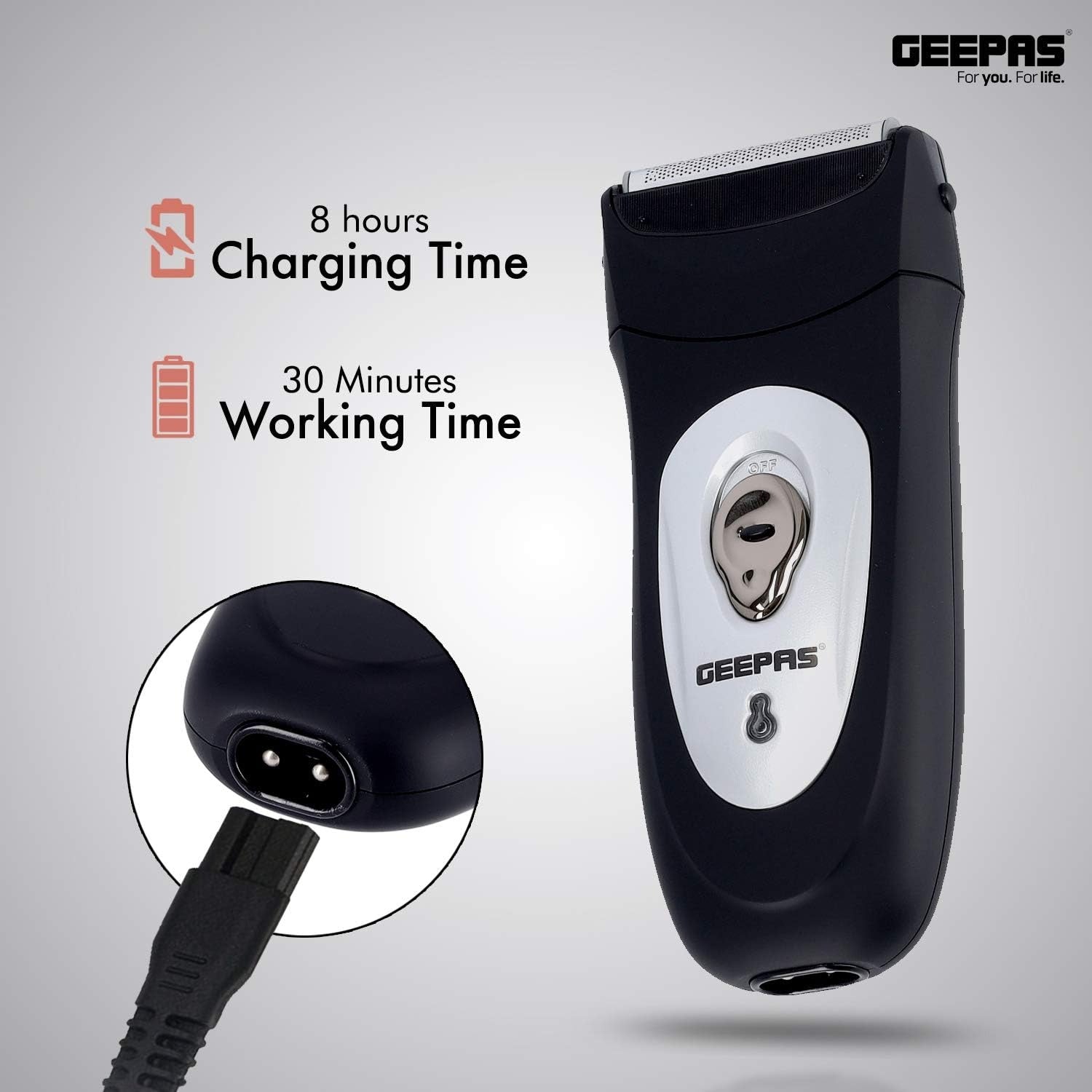 Geepas Rechargeable Mens Shaver GSR8707.