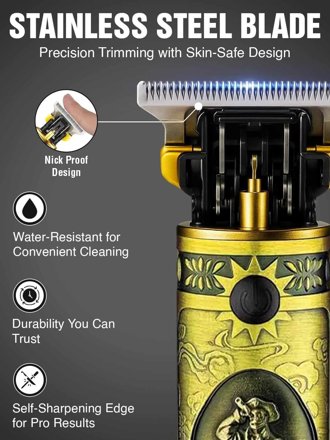 VGR V-228 Professional Hair Clipper with LED display.