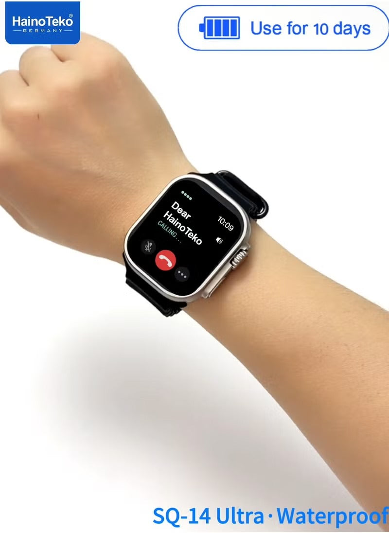 Haino Teko Smart Watch SQ-14 Ultra with 3 Pairs of Straps for Men and Women.