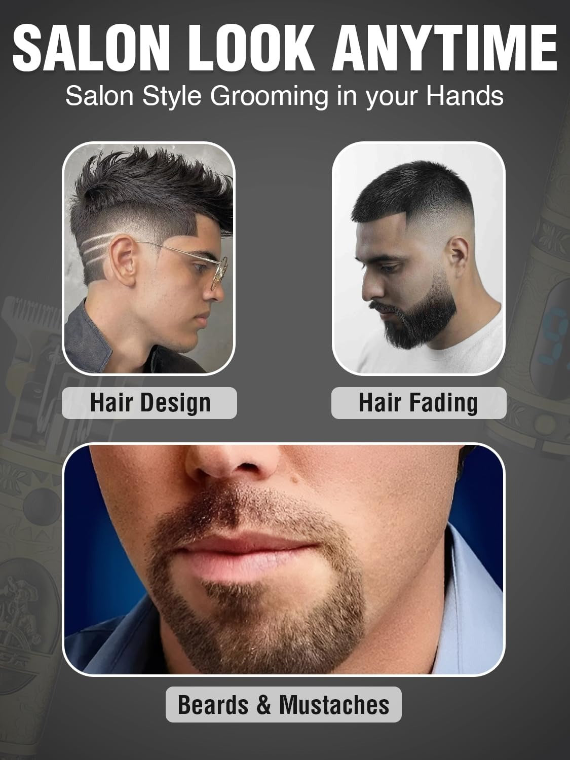 VGR V-228 Professional Hair Clipper with LED display.