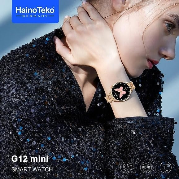 HainoTeko G12 MINI Smart Watch With 3 Pair Strap for Women.