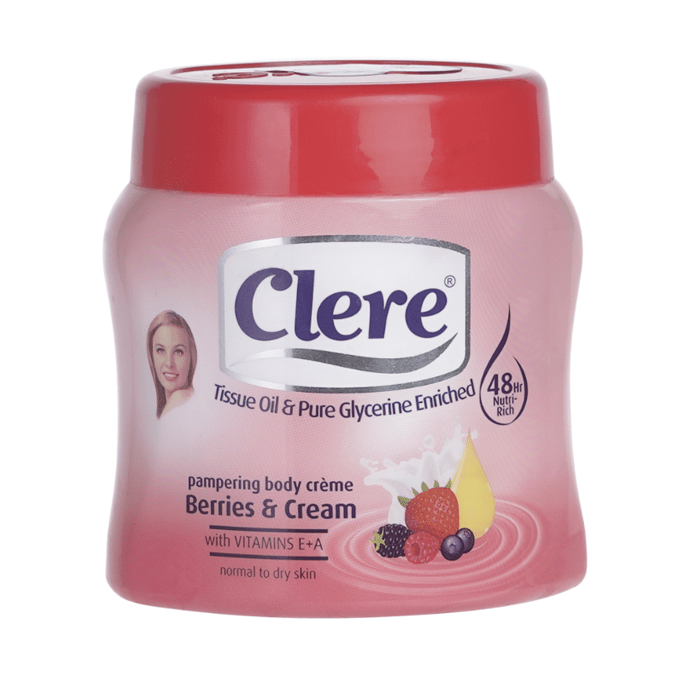 Pampering Body Cream Berries & Cream 500ml.
