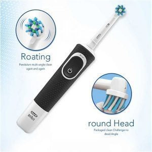 Oral-B Vitality 100 Cross Action Rechargeable Electric Toothbrush, Black.