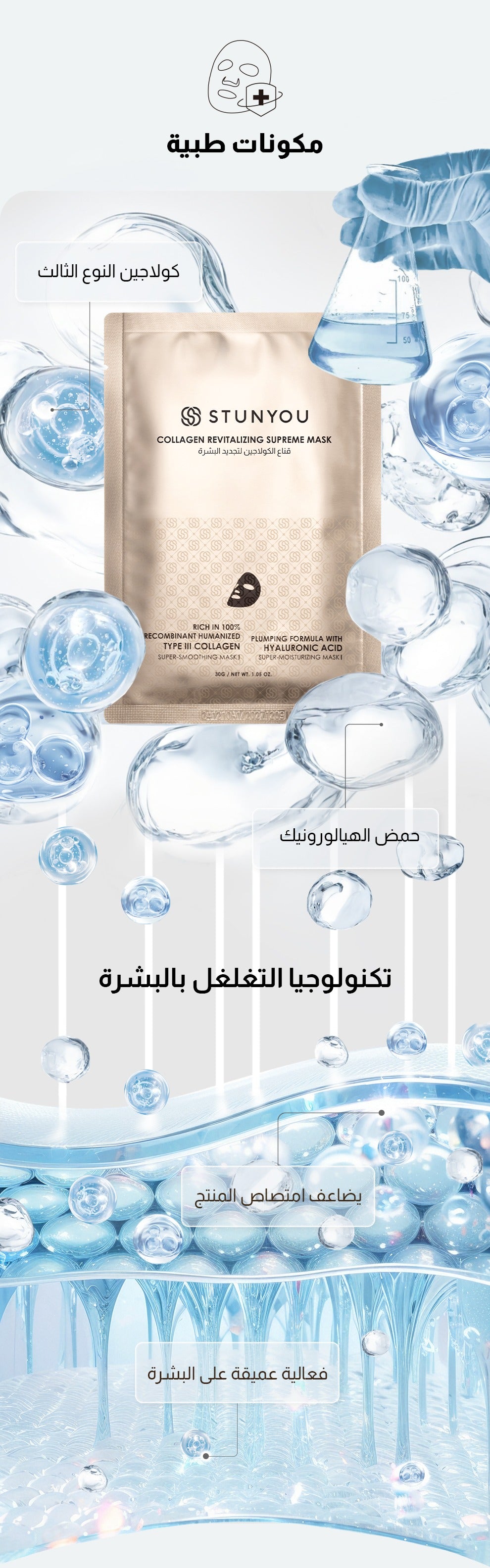 STUNYOU Collagen Revitalizing Supreme Mask 5 piece Pack