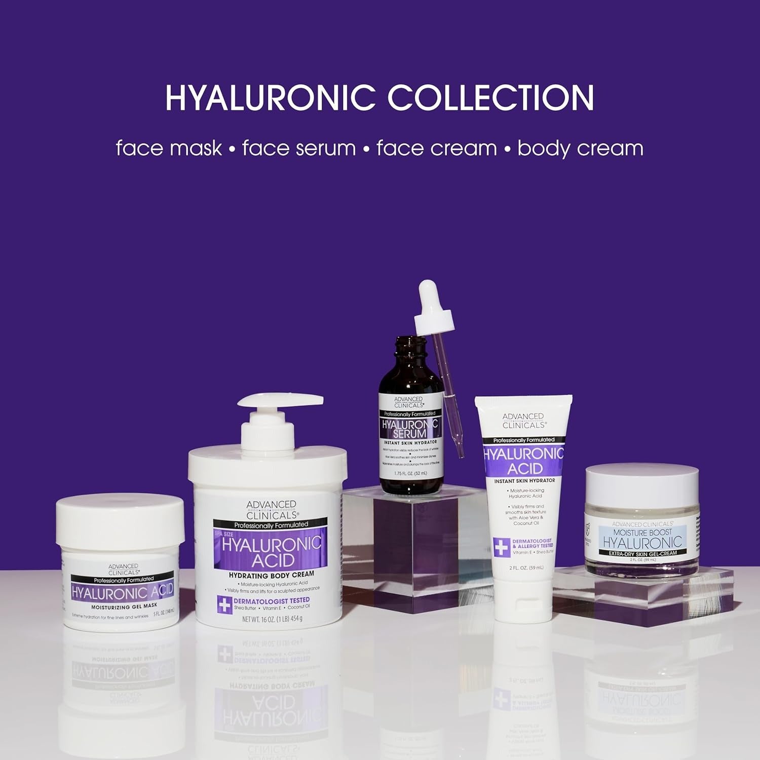 Advanced Clinicals Hyaluronic Acid Serum 1.75 Oz.